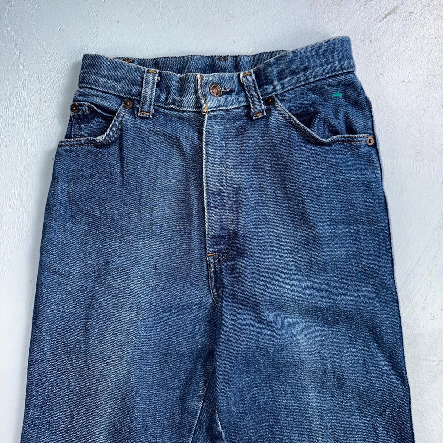 Levis Vintage Womens Size 24x32 White Tab Big E 501 Blue Straight Jeans 70s 80s