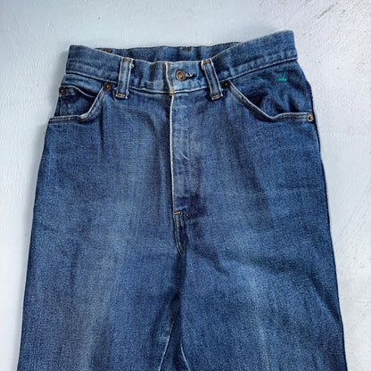 Levis Vintage Womens Size 24x32 White Tab Big E 501 Blue Straight Jeans 70s 80s