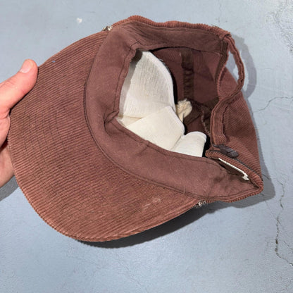 Maverick Country Store Corduroy VTG Hat Baseball Cap Snapback Brown Western Drin