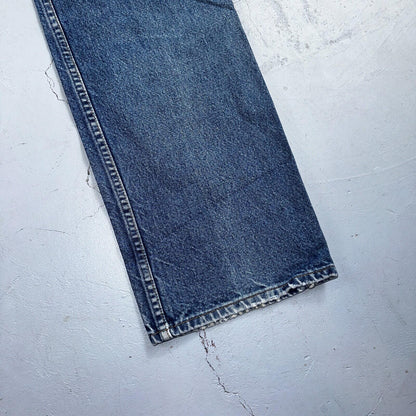 Levis 517 Vintage 90s Canada Orange Tab Bootcut Flare Blue Worn Jeans Act 38x30