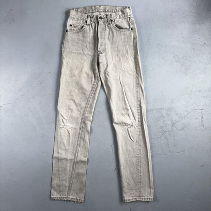 Levis 501 Vintage 80s USA XX Straight Leg Jeans Gray Light Wash 28x34 Act 27x32