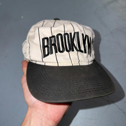 Brooklyn New York Pin Stripe VTG Hat Baseball Cap Snapback NYC Sports Cool