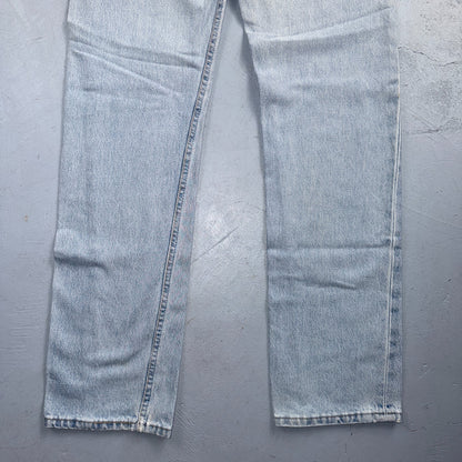 Levis 501 Vintage 90s USA XX Straight Leg Jeans Blue Light Wash 30x34 Act 29x32