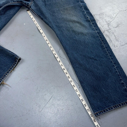 Levis 501 Vintage Y2K XX Straight Leg Jeans Blue Med Wash 42x32 Act 38x28