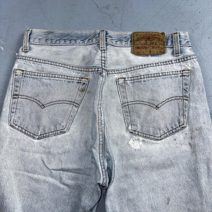 Levis 501 Vintage 90s USA XX Straight Leg Jeans Blue Light Wash 34x36 Act 31x32