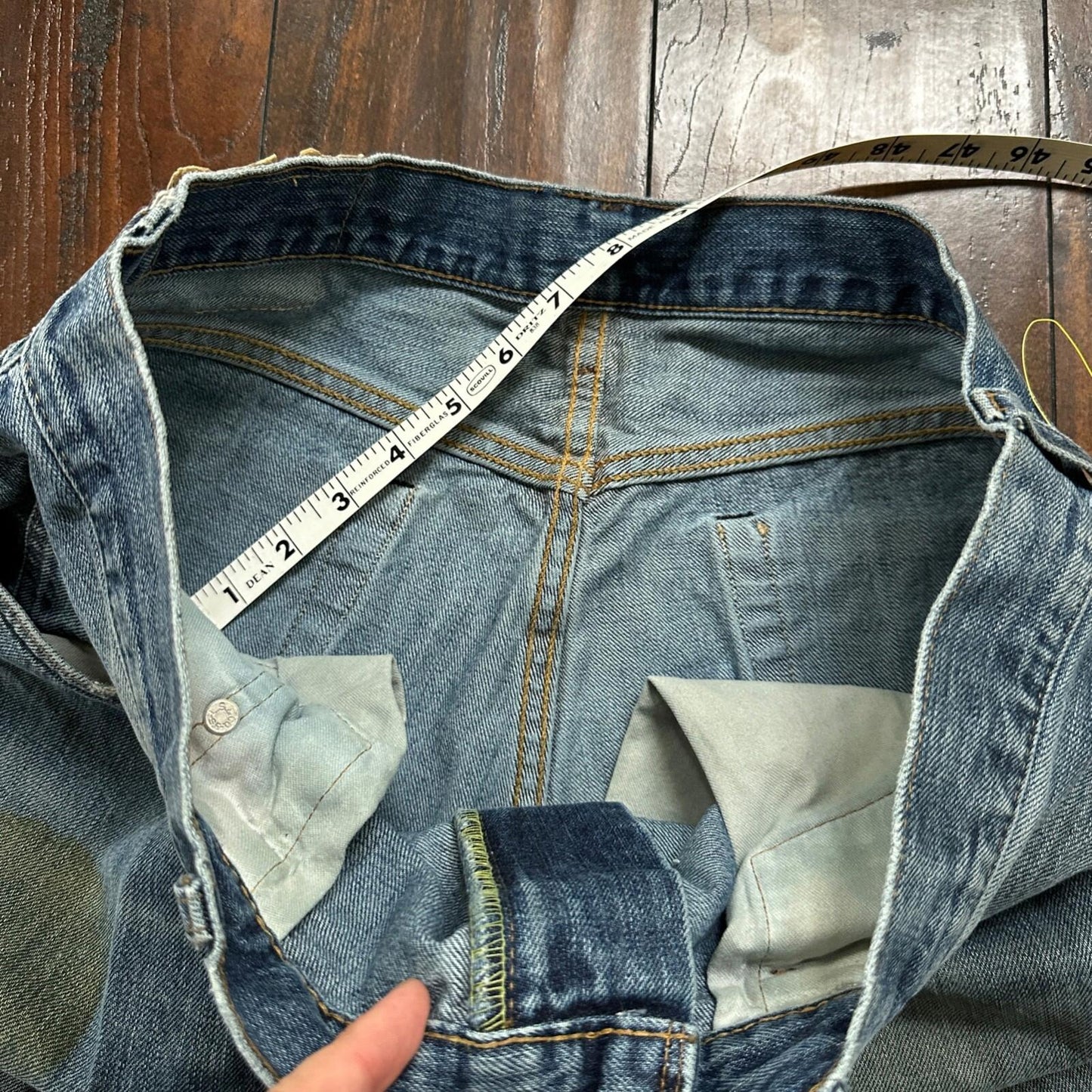 Levis LVC Big E VTG 90s Redline Selvedge Denim 505 Jeans USA Thrashed 36x34 501