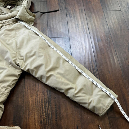Vintage 1970s 1980s Eddie Bauer Goose Down Puffer Parka Jacket Tan Men's L 70s