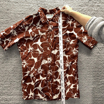 Vintage 50s Hawaiian Aloha Print Shirt Rockabilly Honolulu 60s Button Jantzen