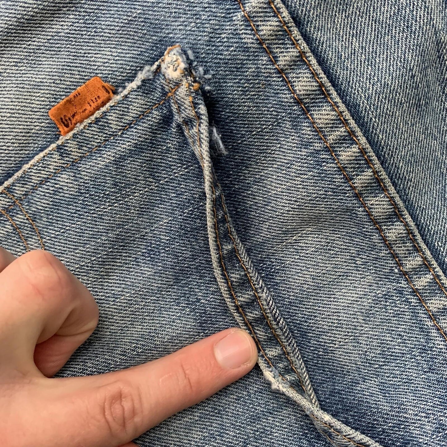 Levis 517 XX Vintage 70s Denim Jeans 501 35x31 Orange Tab Boot Cut