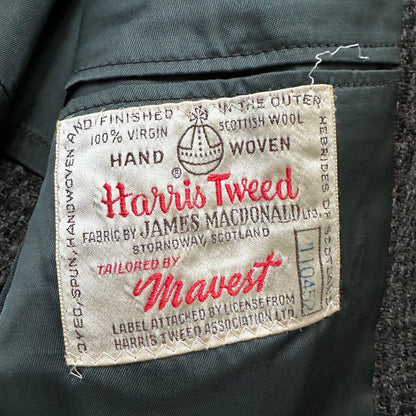 VTG Harris Tweed Sport Coat Mens 42 Scottish Wool Blazer Button Cricketer 70s