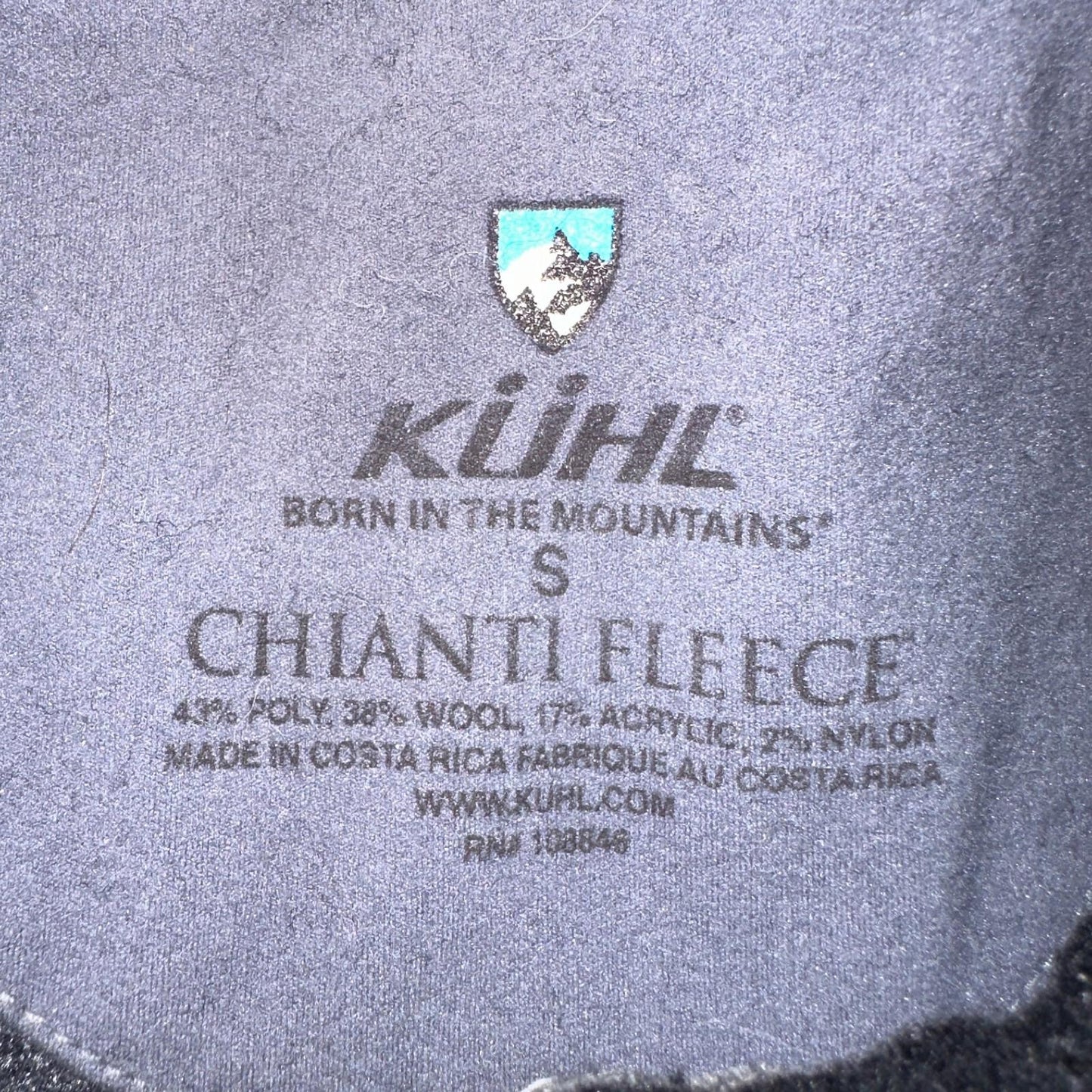 Kuhl Chianti Fleece Mens S Black Wool Blend 1/4 Zip Pullover Sweater Thumbholes