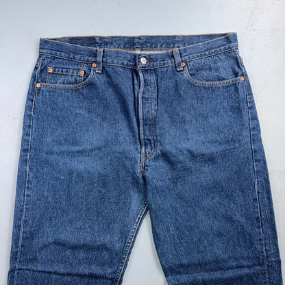 Levis 501 Vintage 80s USA XX Straight Leg Jeans Blue Dark Wash 40x34 Act 38x30