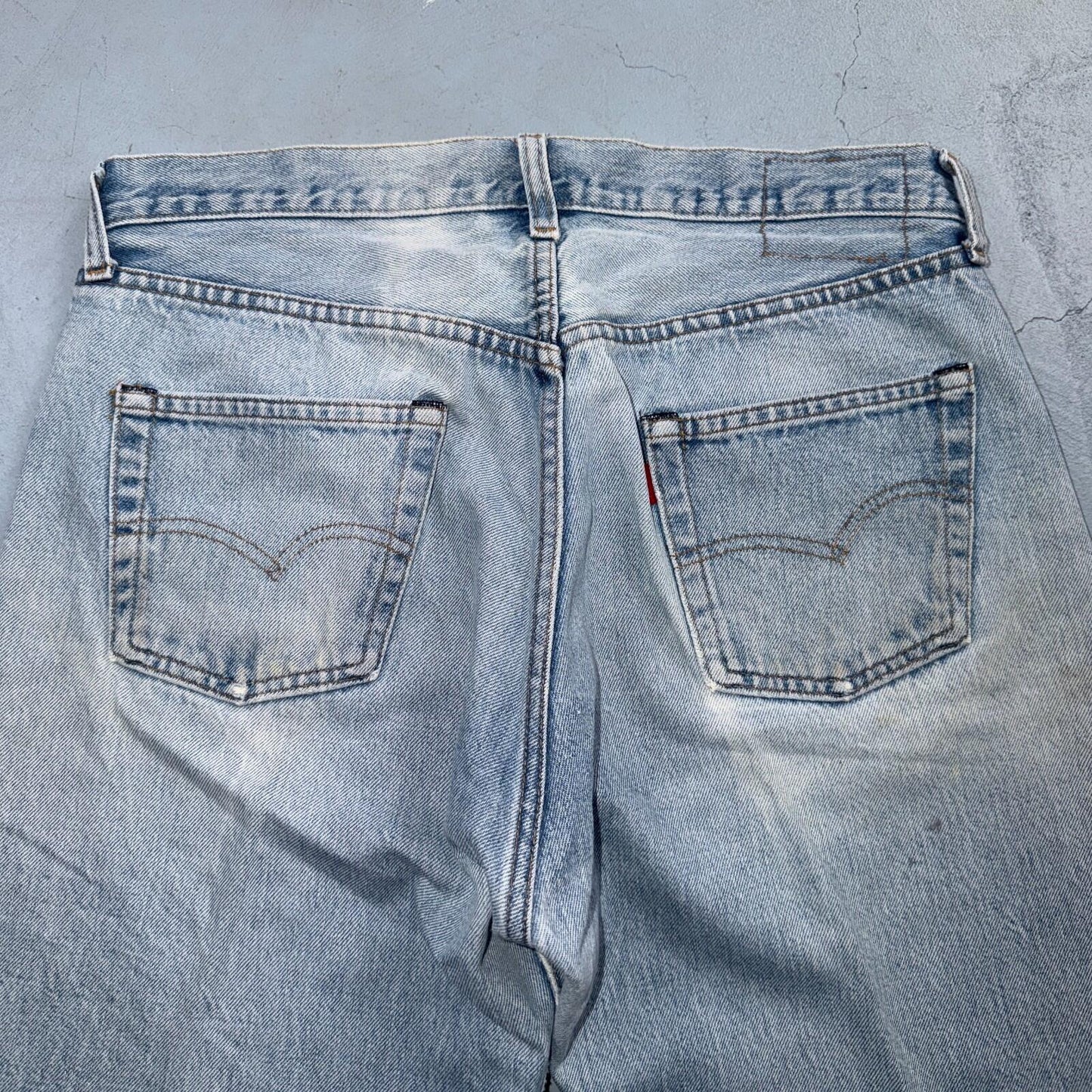 Levis 501 Vintage 80s Redline Selvedge USA XX Jeans Light Wash 34x32 Act 32x29