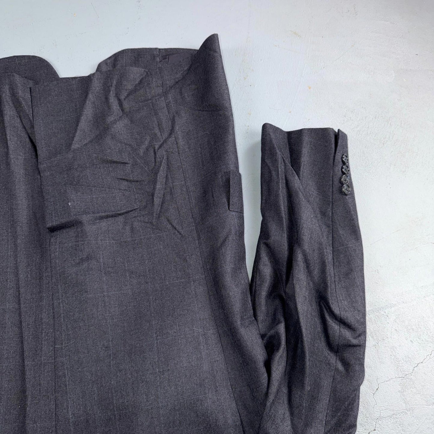Hart Schaffner Marx Blazer Mens 40 Gray Button Sport Coat Jacket USA