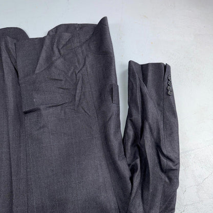 Hart Schaffner Marx Blazer Mens 40 Gray Button Sport Coat Jacket USA