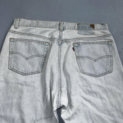 Levis 501 Vintage 90s USA XX Straight Leg Jeans 36x32 Light Wash Act 33x30