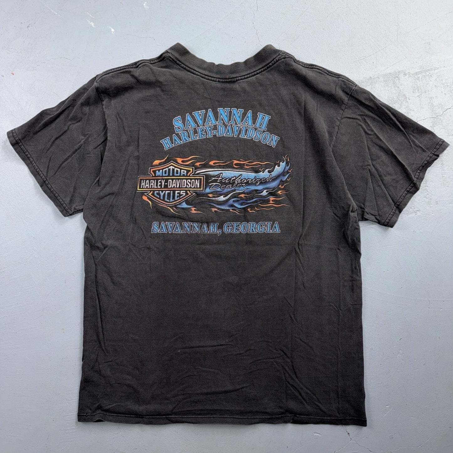 Harley Davidson Savannah Georgia Dealer T Shirt Motorcycle Biker VTG 1999 USA
