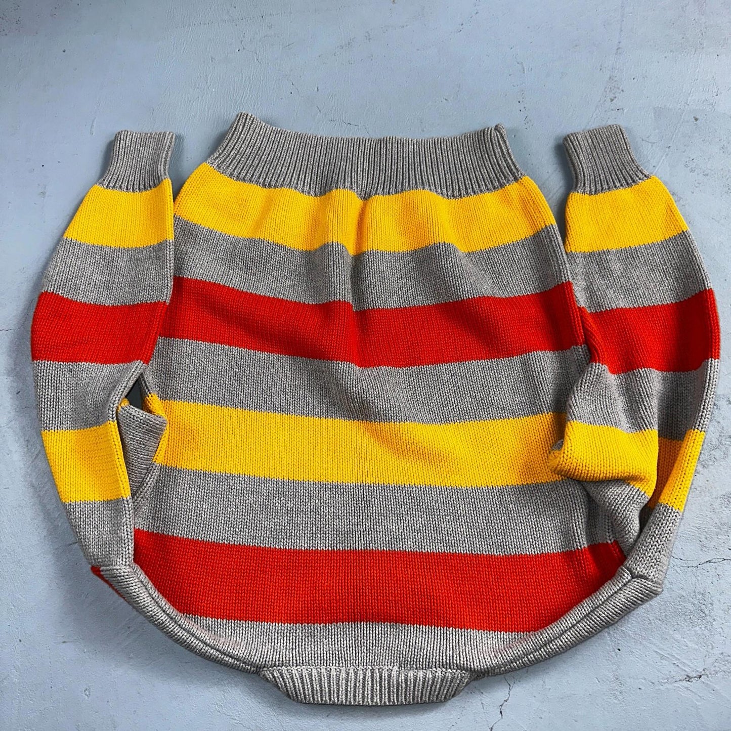 VTG Claiborne Fisherman Knit Womens Sz M Sweater Cable Knit Striped Chic Boho