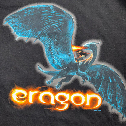 Eragon 2007 Movie Promo T Shirt Rare Y2K Fire Flame Dragon Cool Promotional Tee