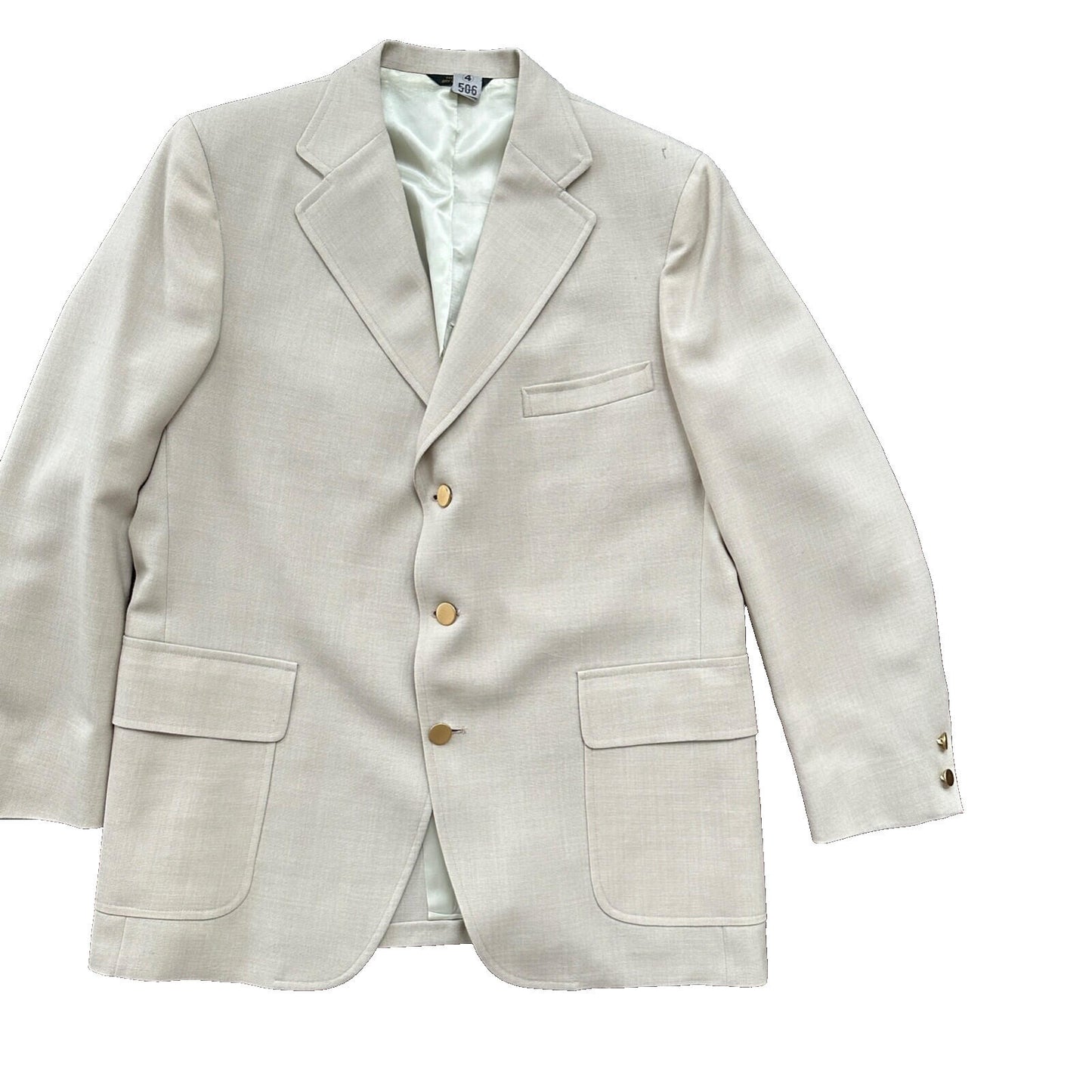 VTG Union Sport Coat Mens 42 Johnson Blazer Button Cricketer 70s 1970s Tan