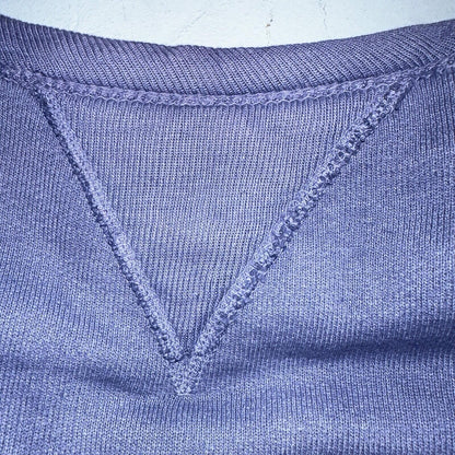 VTG Double V Sweatshirt 40s 50s 1940s Faded Blue Crewneck Boxy Rockabilly 1950s