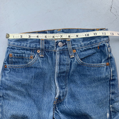 Levis 501 Vintage 80s USA XX Straight Leg Jeans Blue Light Wash 27x34 Act 25x29