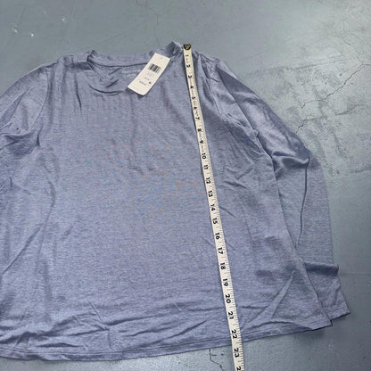 Eileen Fisher NWT $128 Top Size XS Organic Linen Blend Pale Purple Lightweight