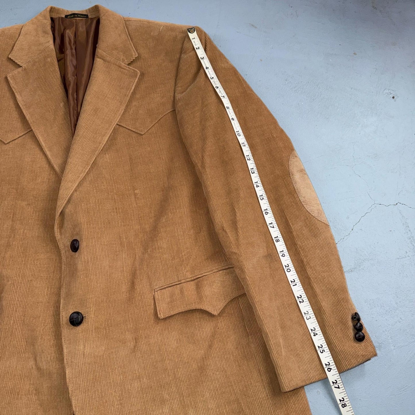 Vtg Circle S Dallas Texas USA Corduroy Country Western Cowboy BLAZER JACKET 44L