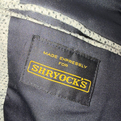 Vintage Blazer Shryocks Double Breast Mens 42 Wool Tweed Sport Suit Coat 80s