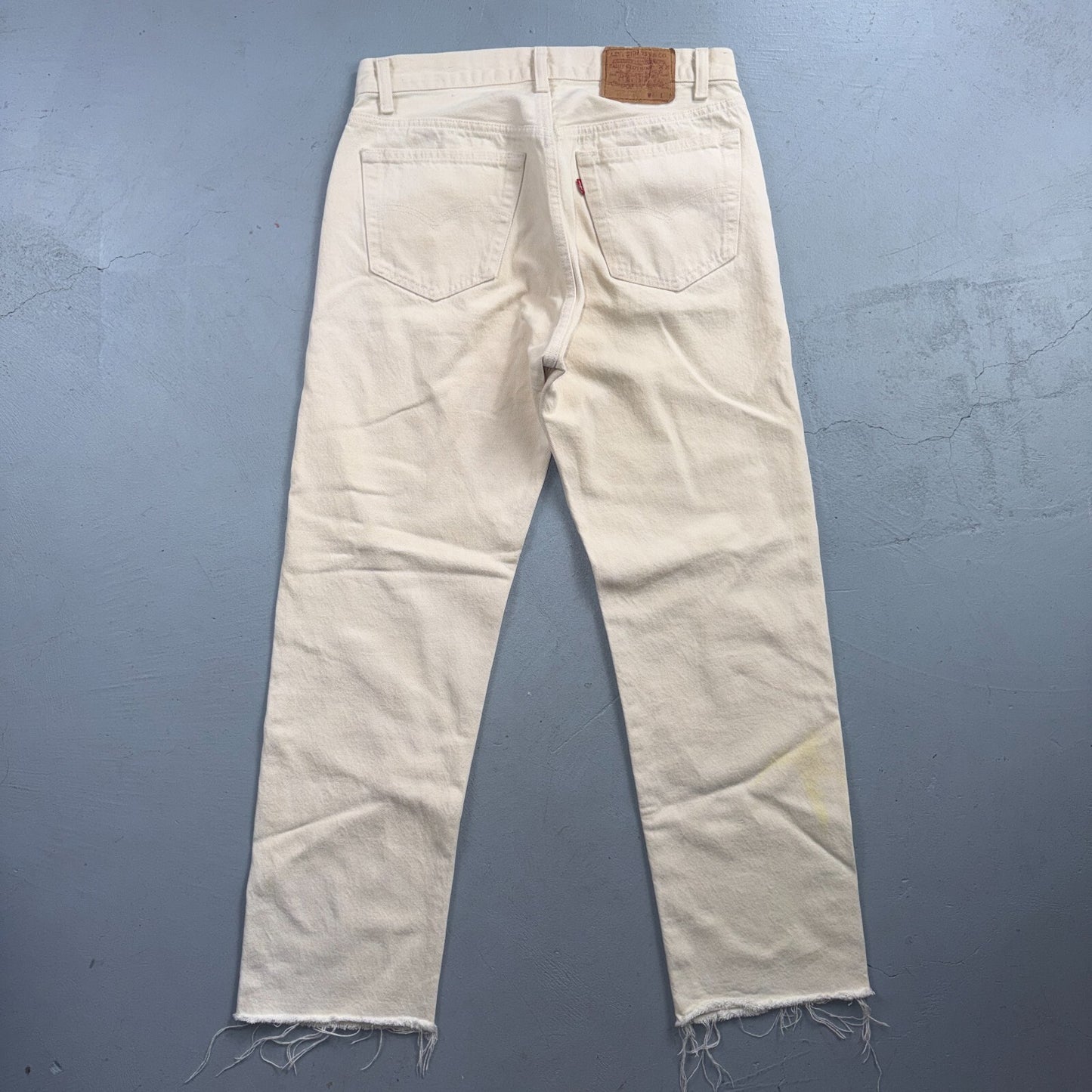 Levis 501 Vintage 80s USA XX Straight Leg Jeans White Light Wash 33x30 Act 31x28