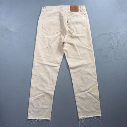 Levis 501 Vintage 80s USA XX Straight Leg Jeans White Light Wash 33x30 Act 31x28