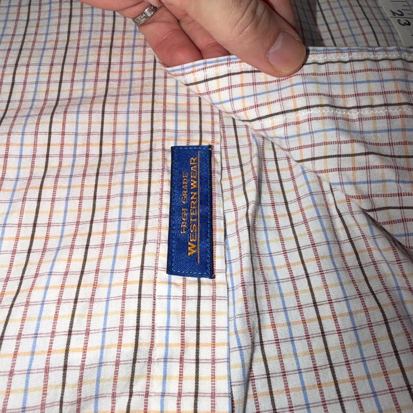 Pendleton Rancher Pearl Snap Western Shirt Men’s M White Plaid Cotton Rancher