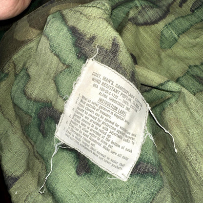USMC 1968 Military Camouflage Wind Resistant Poplin Coat Camo Jacket Alpha 60s