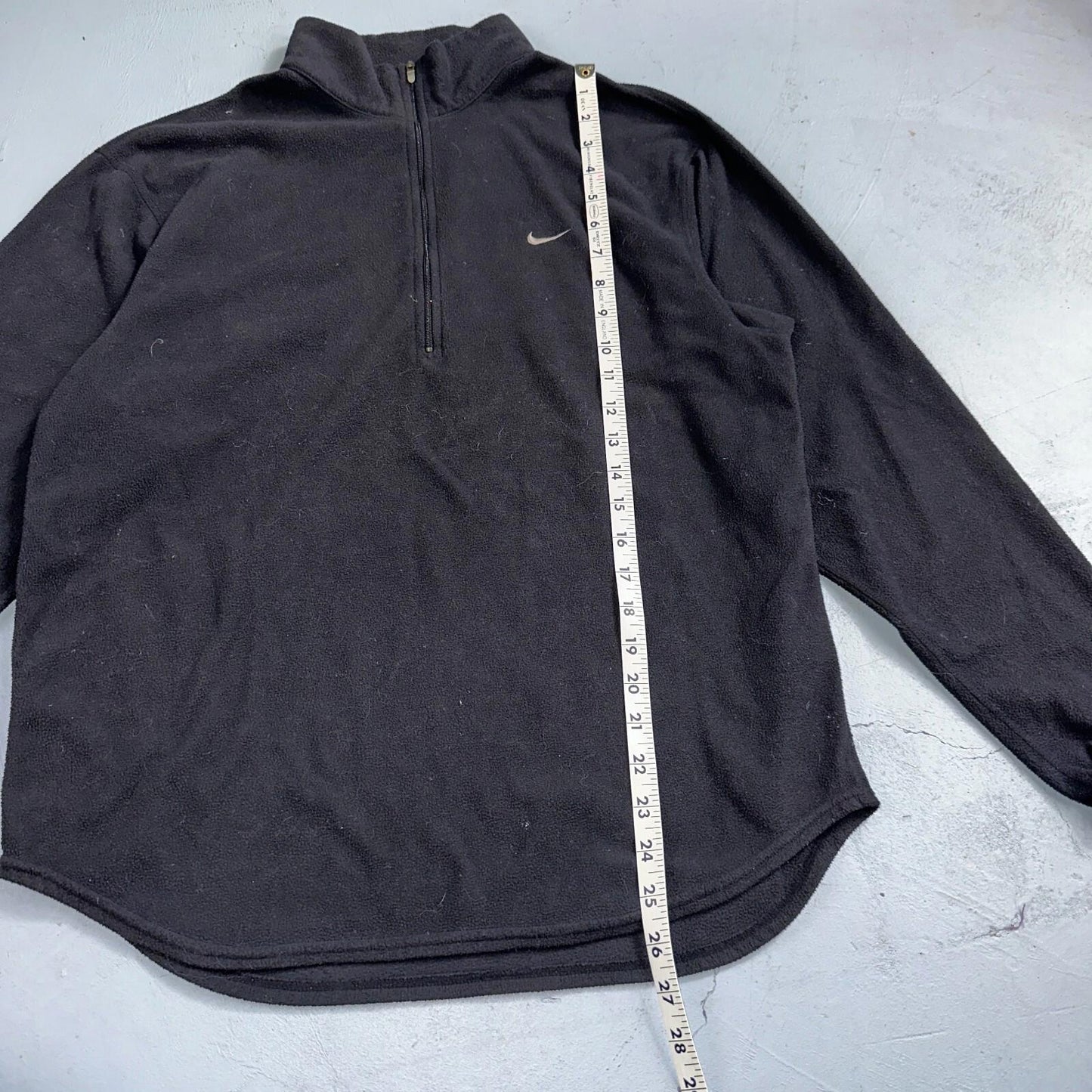 Nike Therma Quarter Zip Training Top Mens S Black Pullover Fleece Lined VTG