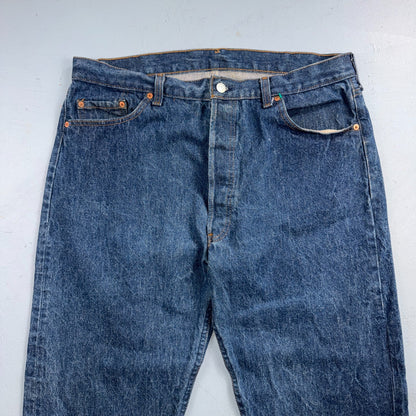 Levis 501 Vintage 80s USA XX Straight Leg Jeans Blue Dark Wash 40x34 Act 36x30