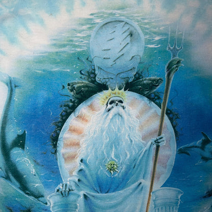 Grateful Dead VTG 1995 Liquid Blue 90s Tour Poseidon Tie Dye T Shirt XL Dolphins