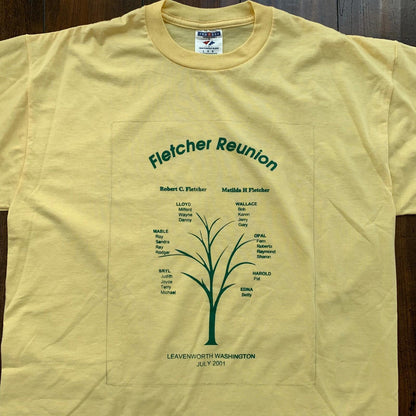Leavenworth Washington Vintage T Shirt Seattle July 2001 Y2K Fletcher Reunion