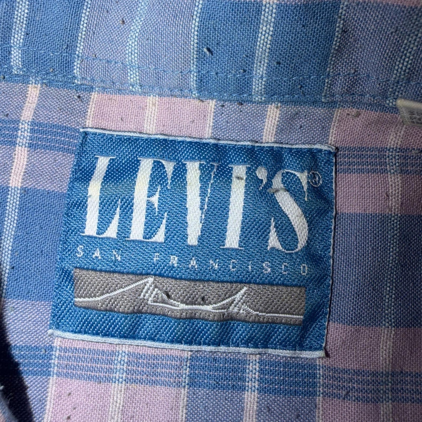 VTG Levis Sutter Creek Flannel Shirt Men’s XL Blue Plaid Blue Label BIG E 90s