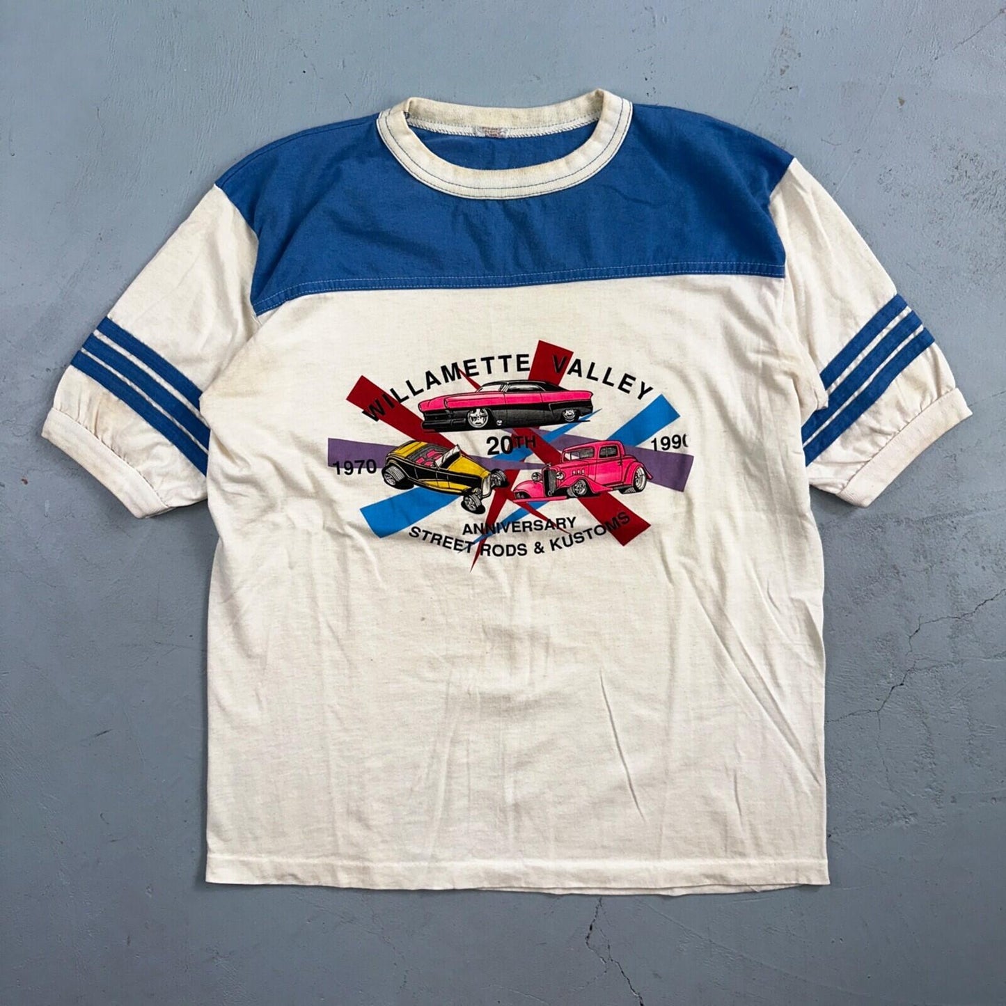 Willamette Valley 1990 Oregon VTG T Shirt Hot Rods Cars Sports Driving Graphic