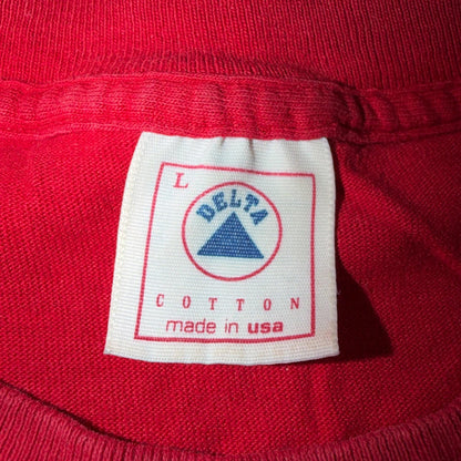 Vintage Jesus Shirt Mens L Red Love All Worship One Religious Christian 90s USA