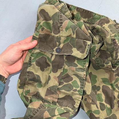 Vintage 40s USMC 13 Star Duck Camo Pants 40s Frogskin WWII Cargo Military 34x28