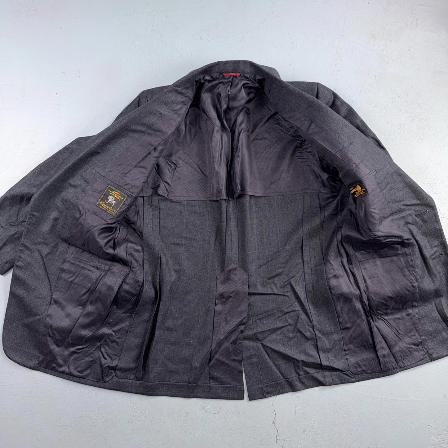 Hart Schaffner Marx Blazer Mens 40 Gray Button Sport Coat Jacket USA