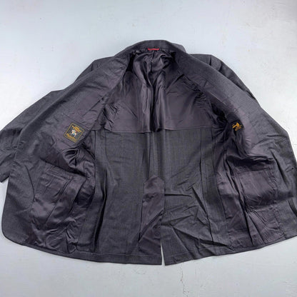 Hart Schaffner Marx Blazer Mens 40 Gray Button Sport Coat Jacket USA