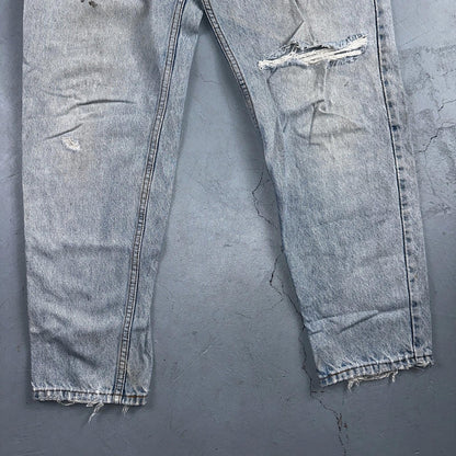 Levis 550 Vintage 90s USA Orange Tab Relaxed Blue Ligh Wash Jeans 36x32 Ac 33x30