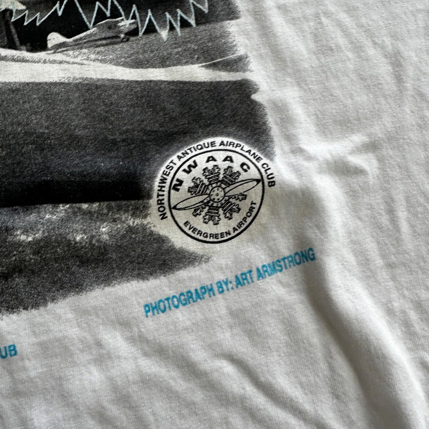 Airplane Portland Oregon Vintage T Shirt Flying Pilot Bald Eagle USA America