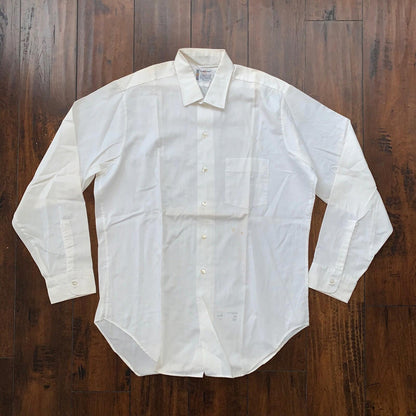 Towncraft basic White Vintage Button Down Shirt Penneys 60s 70s Sanforized