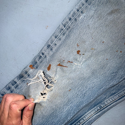 Levis 501 Vintage 90s Y2K XX Straight Leg Jeans Blue Light Wash 36x34 Act 34x29