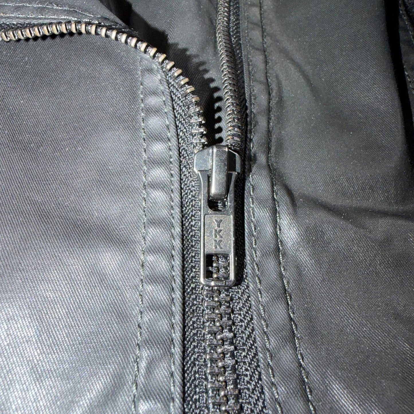 Eileen Fisher Jacket Womens XS Black Asymmetric Moto Zip Coat Cotton Blend