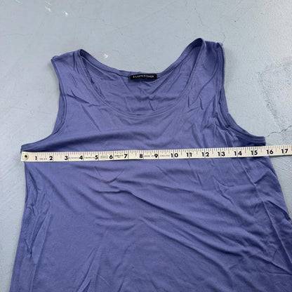 Eileen Fisher Woman Tank Top XS Purple Sleeveless Knit Camisole Soft Cute
