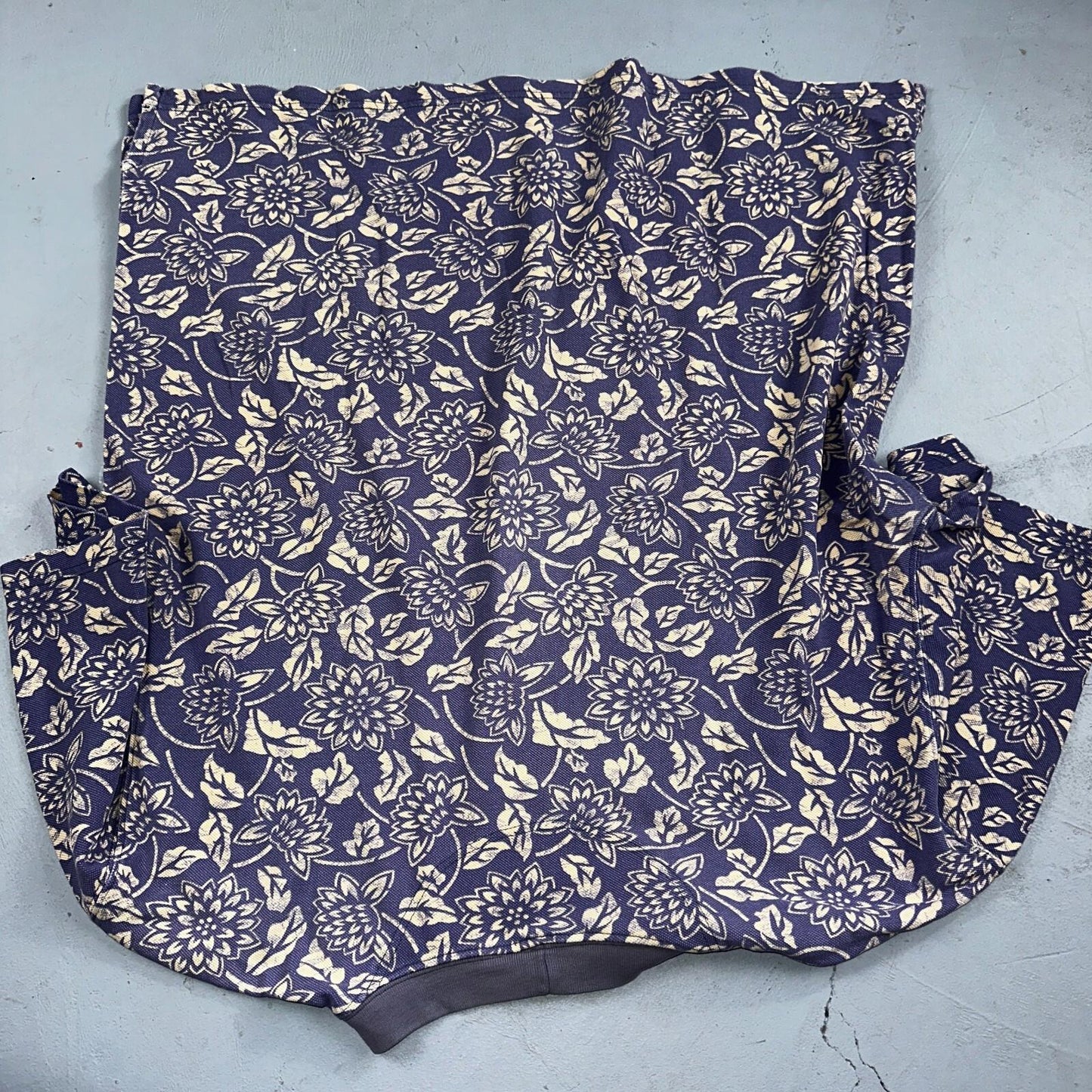 Lands End AOP USA 90s VTG T Shirt Womens Size L Unisex Floral Purple RARE